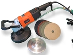 Rotoblast 7" Variable Speed Extreme Duty Wet Polisher Grinder with pads