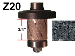 Z20 Router bit for Granite, Marble, Concrete and Engineered Stone Router Bit 5/8"-11 Threa
